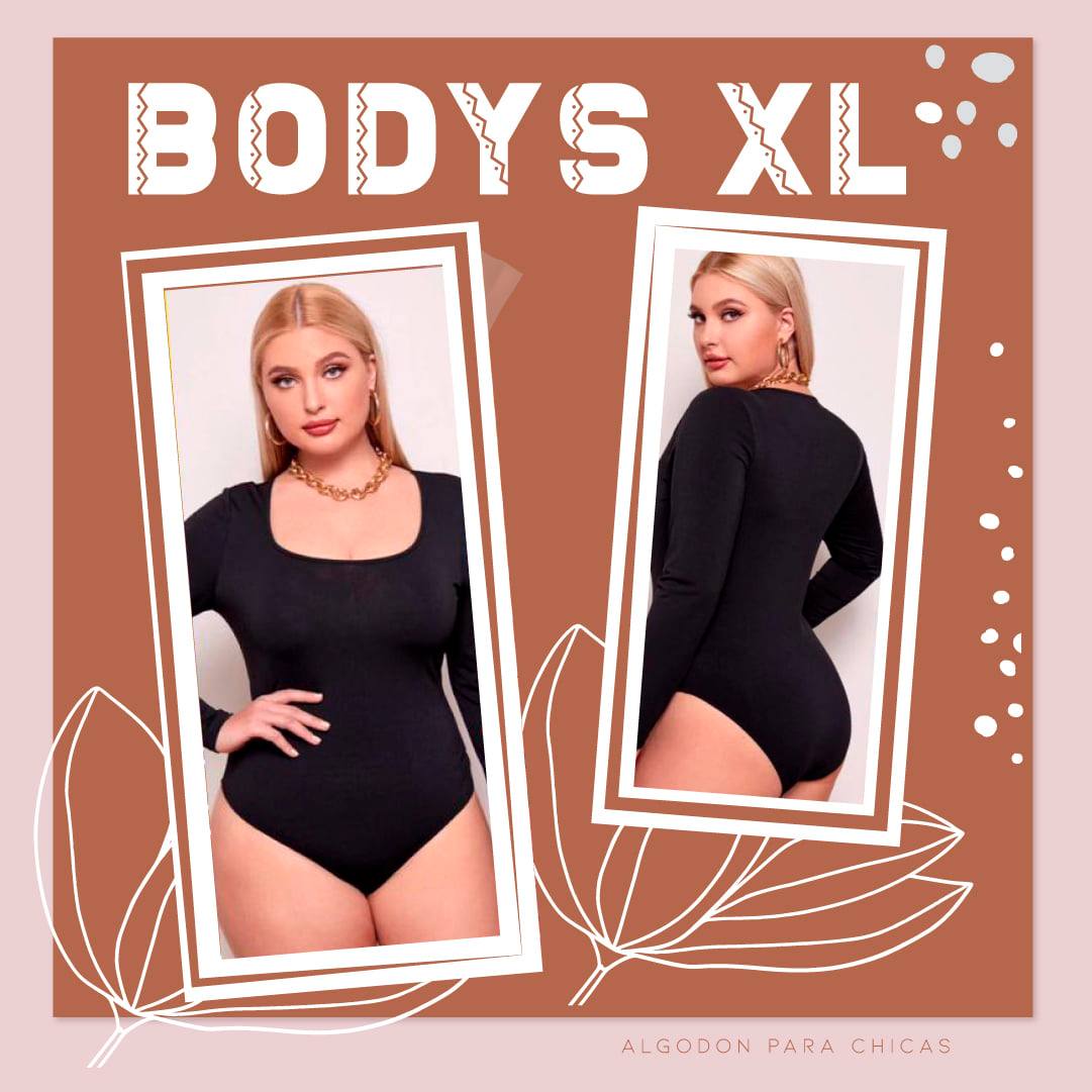 Bodysuit extralinda Cuello Cuadrado Manga Larga