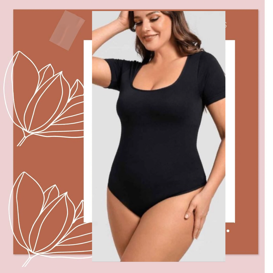 Bodysuit extralinda Cuello Redondo Manga Corta
