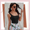 Bodysuit Cuello Cuadrado Sin Mangas