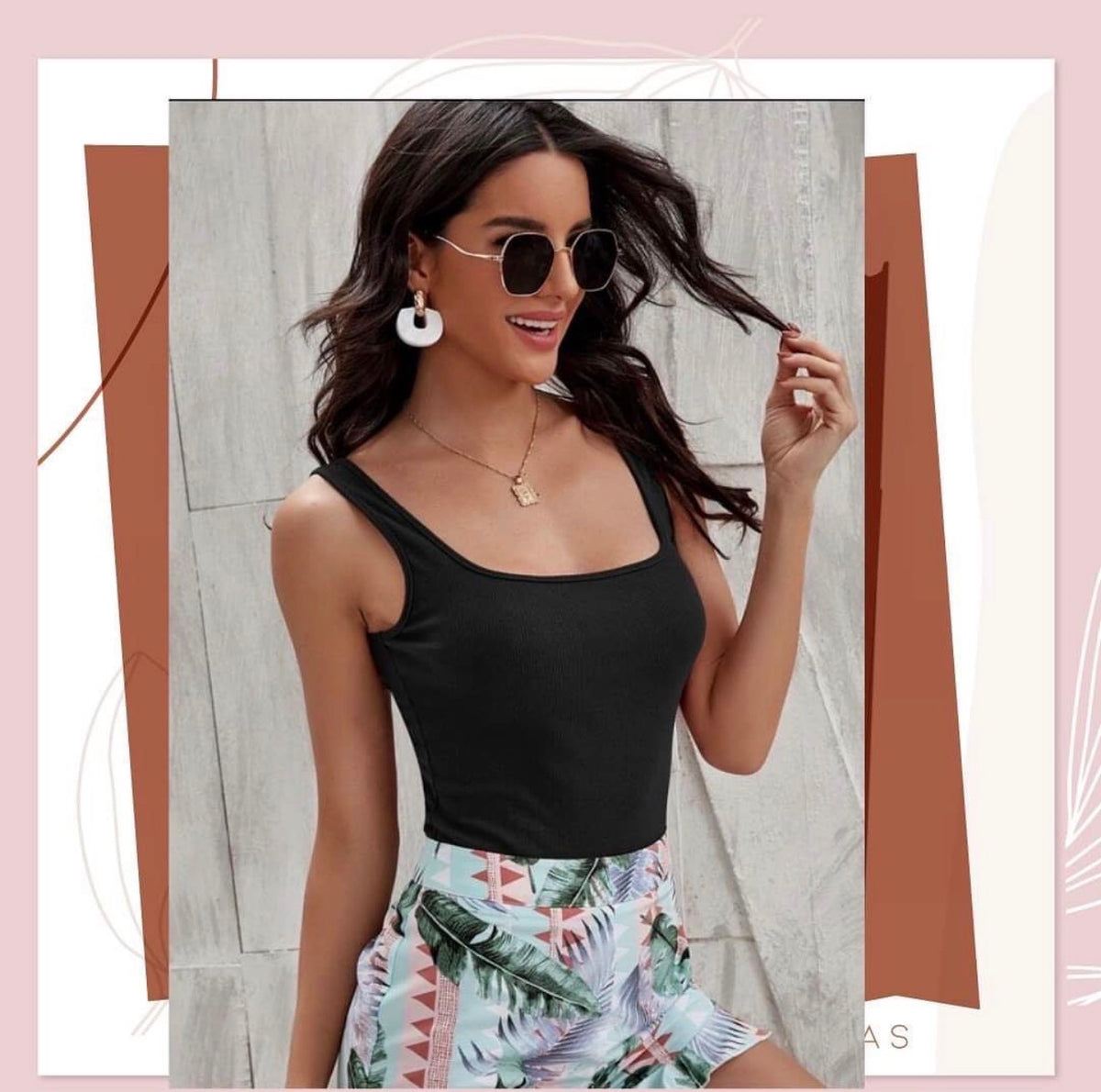 Bodysuit Cuello Cuadrado Sin Mangas