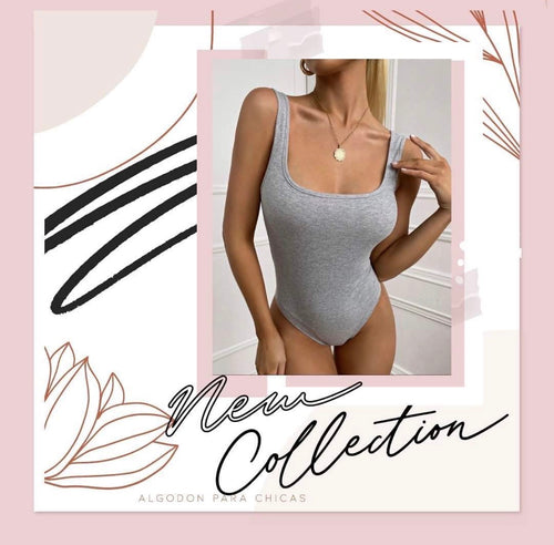 Bodysuit Cuello Cuadrado Sin Mangas